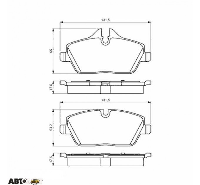 Тормозные колодки Bosch 0 986 495 251, цена: 1 388 грн.