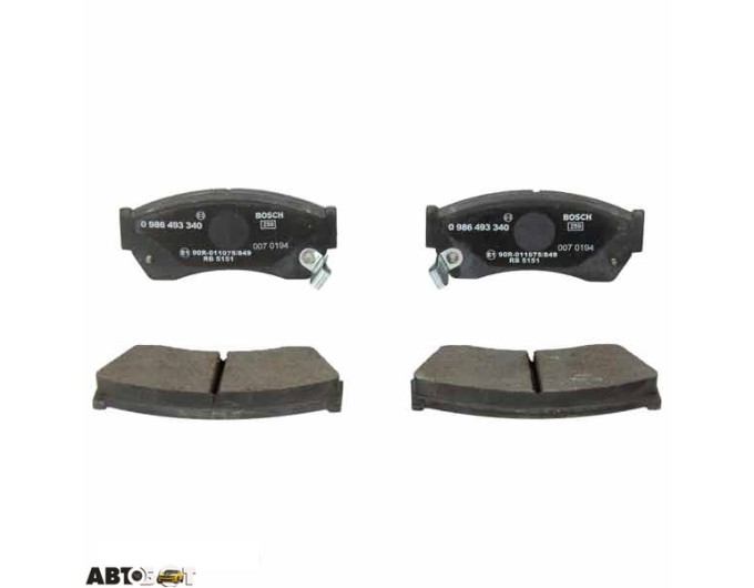 Тормозные колодки Bosch 0 986 493 340, цена: 1 492 грн.