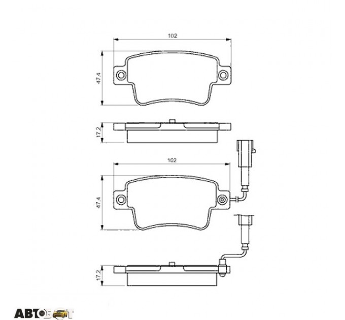 Тормозные колодки Bosch 0 986 495 355, цена: 802 грн.