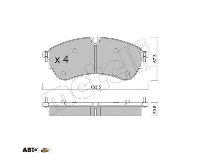 Тормозные колодки METELLI 22-1173-0, цена: 3 011 грн.