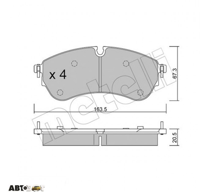Тормозные колодки METELLI 22-1173-0, цена: 1 639 грн.