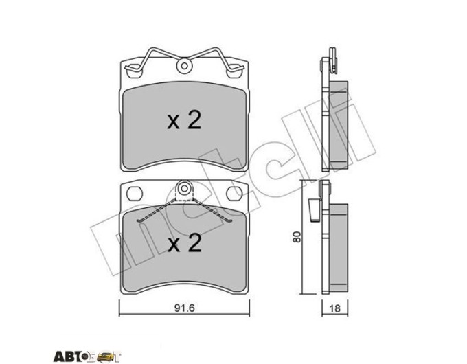Тормозные колодки METELLI 22-0163-1, цена: 2 203 грн.
