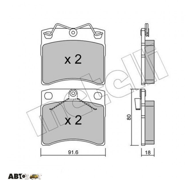 Тормозные колодки METELLI 22-0163-1, цена: 1 199 грн.