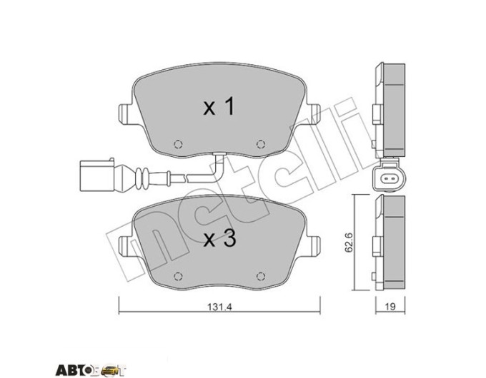 Тормозные колодки METELLI 22-0547-1, цена: 2 302 грн.
