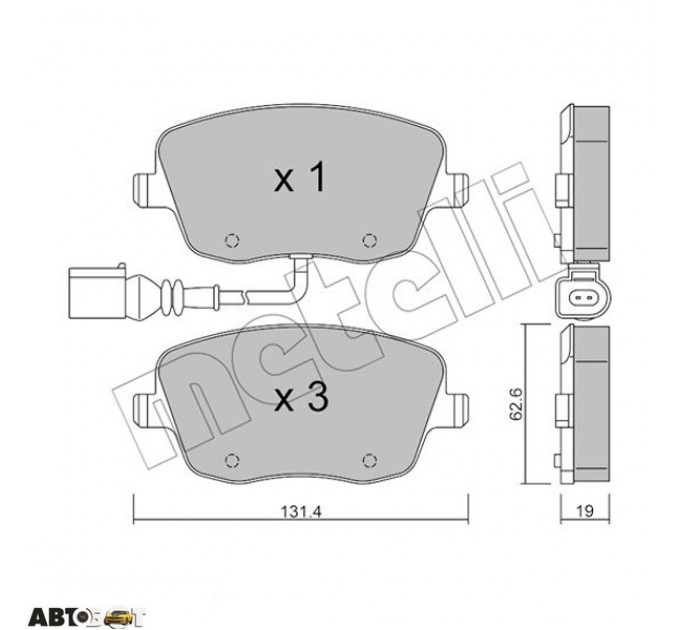 Тормозные колодки METELLI 22-0547-1, цена: 1 254 грн.