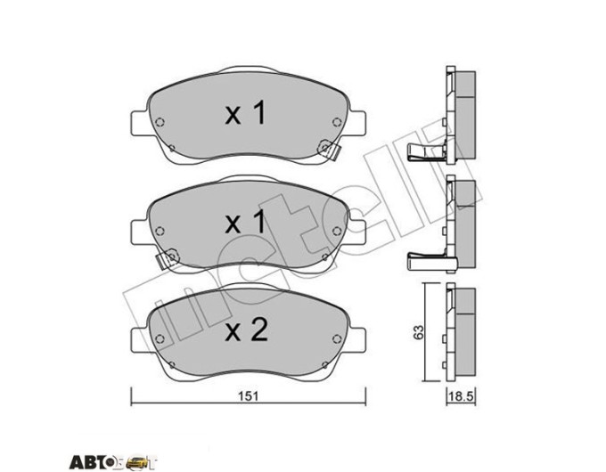 Тормозные колодки METELLI 22-0450-0, цена: 2 161 грн.