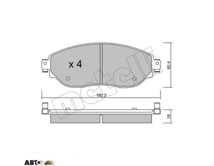 Тормозные колодки METELLI 22-1003-0, цена: 2 336 грн.
