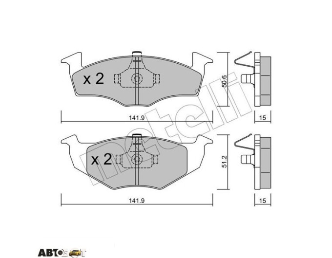 Тормозные колодки METELLI 22-0206-2, цена: 1 410 грн.