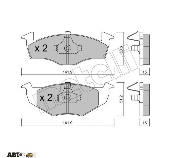 Тормозные колодки METELLI 22-0206-2, цена: 768 грн.