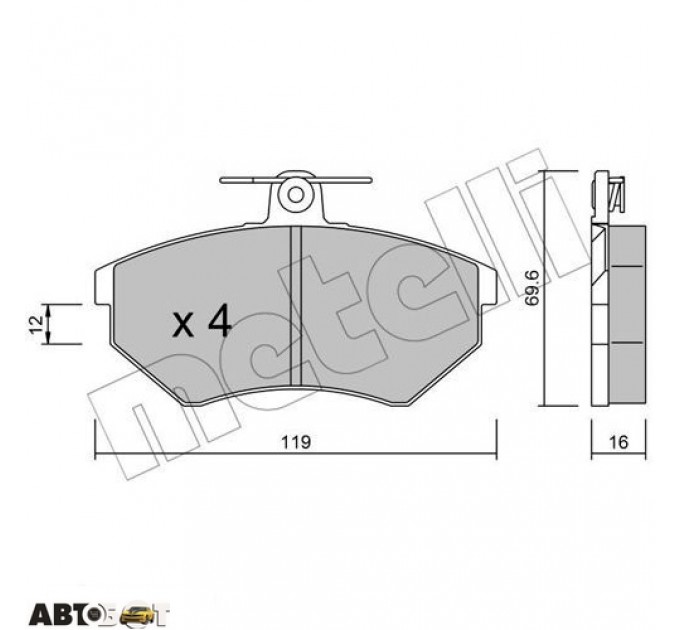 Тормозные колодки METELLI 22-0050-0, цена: 813 грн.