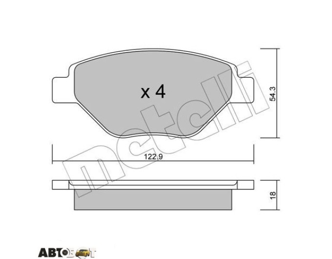 Тормозные колодки METELLI 22-0543-0, цена: 1 801 грн.