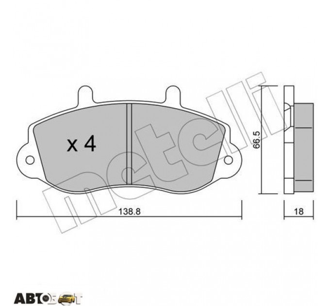 Тормозные колодки METELLI 22-0264-0, цена: 1 036 грн.