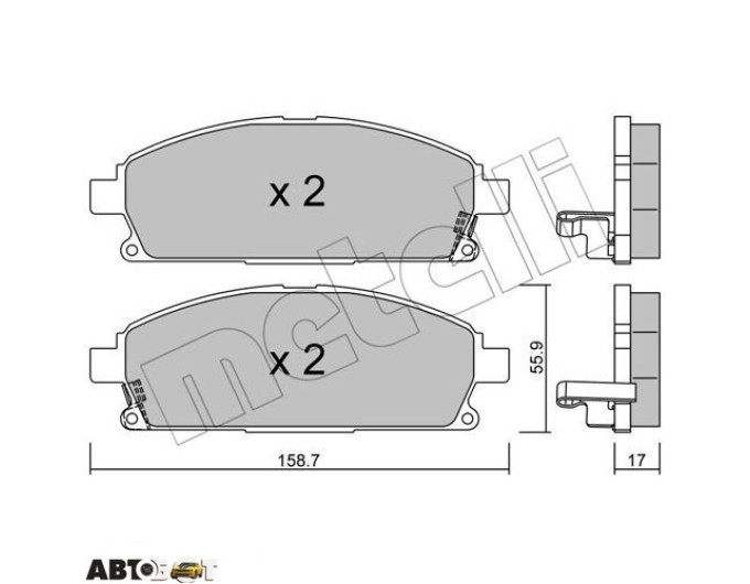 Тормозные колодки METELLI 22-0406-1, цена: 2 129 грн.