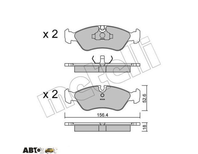 Тормозные колодки METELLI 22-0117-0, цена: 1 567 грн.