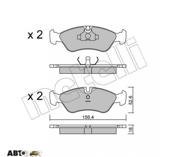 Тормозные колодки METELLI 22-0117-0, цена: 862 грн.