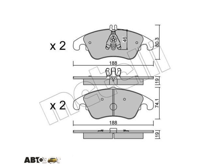 Тормозные колодки METELLI 22-0775-2, цена: 3 922 грн.