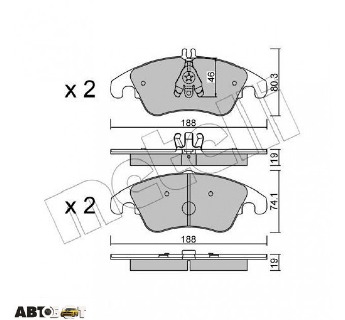 Тормозные колодки METELLI 22-0775-2, цена: 2 157 грн.