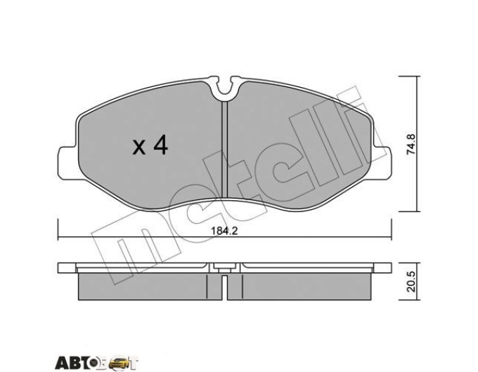 Тормозные колодки METELLI 22-1139-0, цена: 3 044 грн.