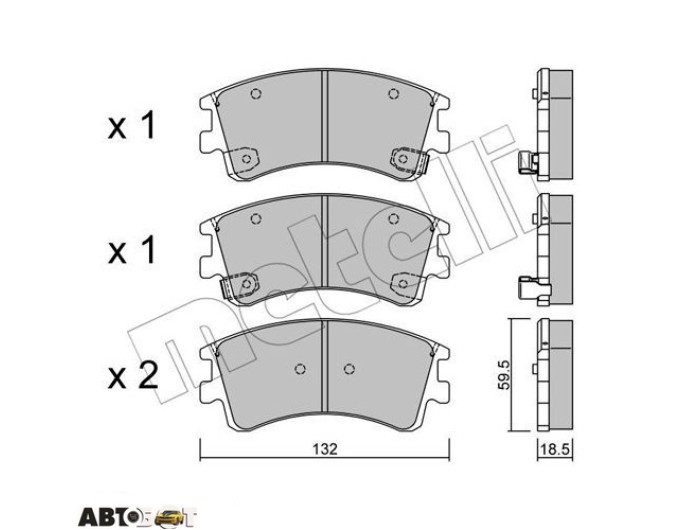 Тормозные колодки METELLI 22-0476-0, цена: 2 376 грн.