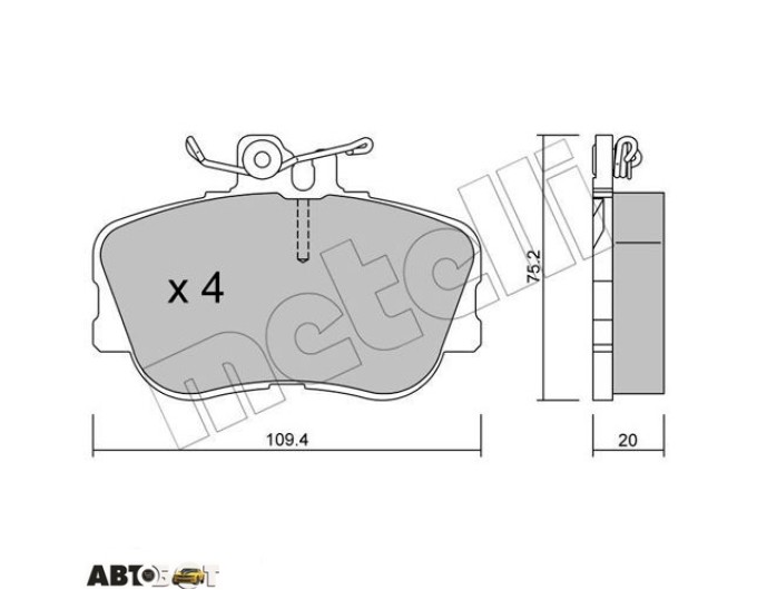 Тормозные колодки METELLI 22-0158-0, цена: 2 204 грн.