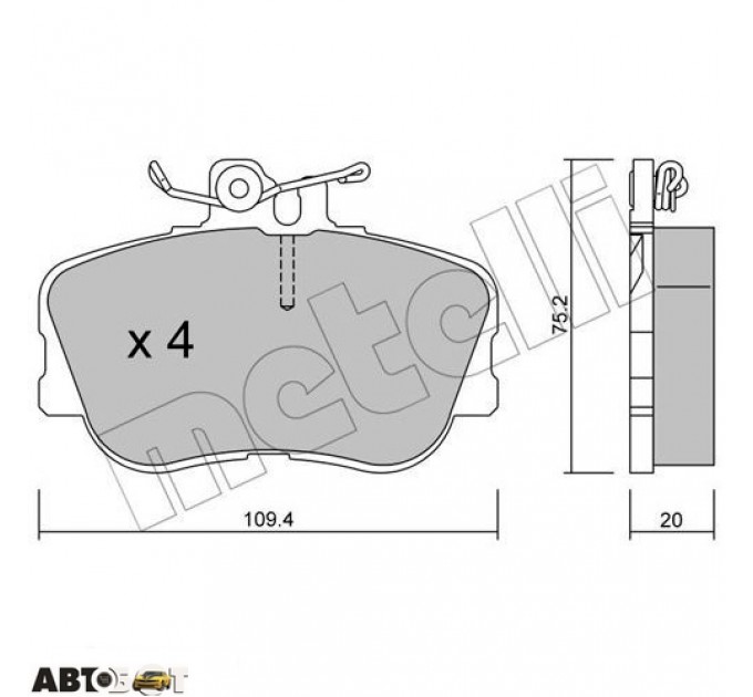 Тормозные колодки METELLI 22-0158-0, цена: 1 212 грн.