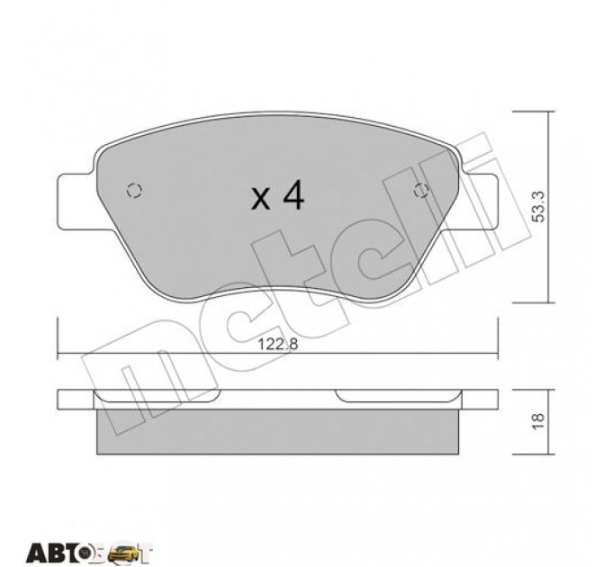 Тормозные колодки METELLI 22-0321-1, цена: 919 грн.