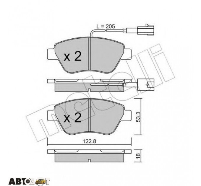 Тормозные колодки METELLI 22-0321-3, цена: 1 036 грн.