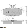 Тормозные колодки METELLI 22-0328-0, цена: 1 476 грн.