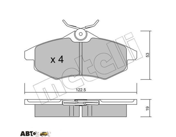 Тормозные колодки METELLI 22-0328-0, цена: 1 476 грн.