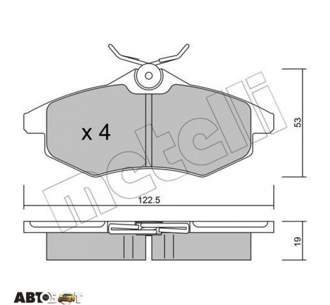 Тормозные колодки METELLI 22-0328-0, цена: 812 грн.