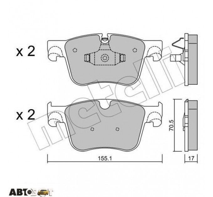 Тормозные колодки METELLI 22-0985-0, цена: 1 399 грн.