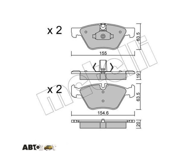 Тормозные колодки METELLI 22-0917-0, цена: 3 878 грн.