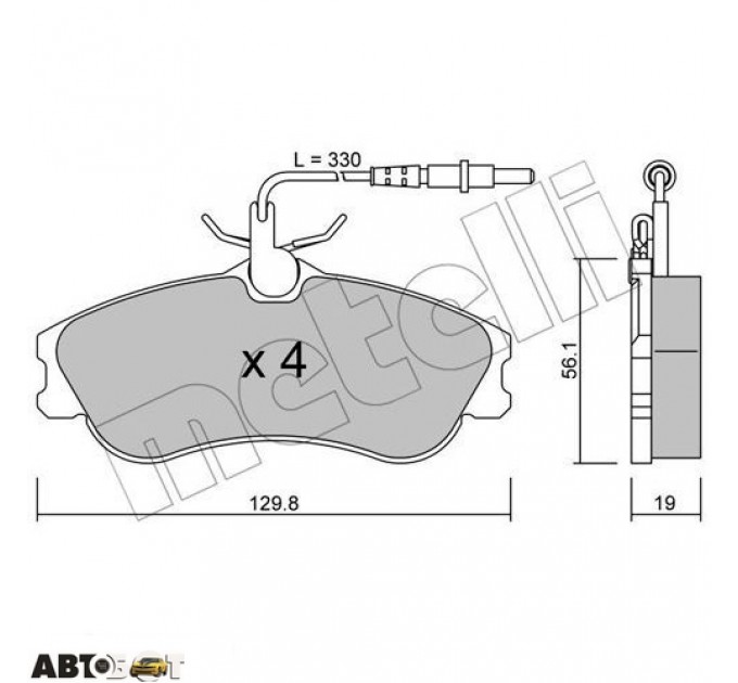 Тормозные колодки METELLI 22-0217-0, цена: 1 105 грн.