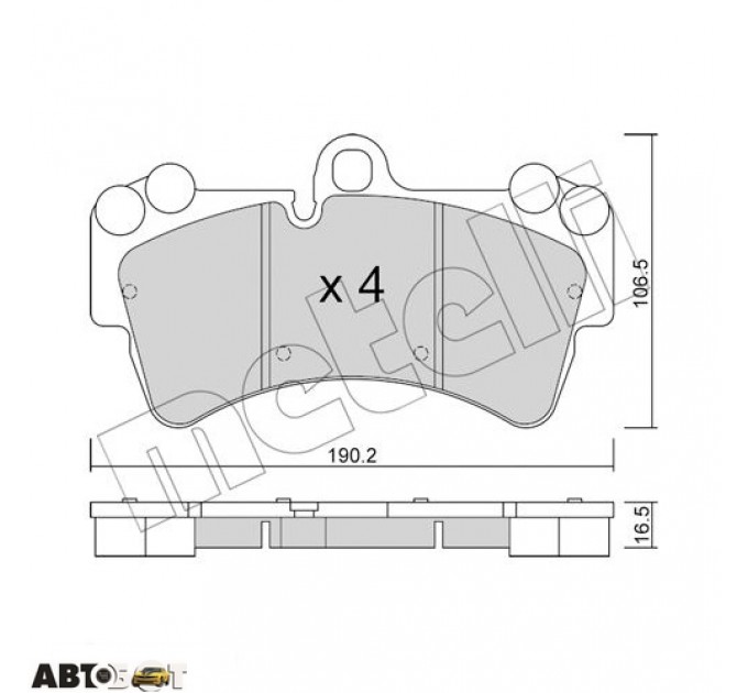 Тормозные колодки METELLI 22-0654-0, цена: 2 752 грн.