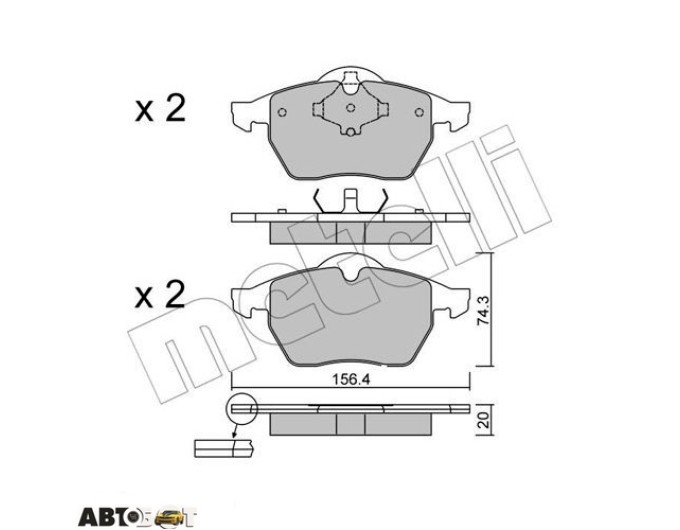Тормозные колодки METELLI 22-0181-2, цена: 2 220 грн.