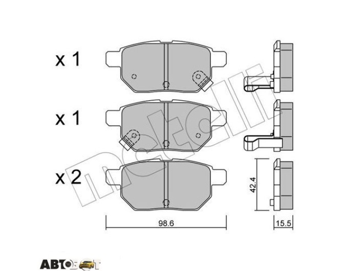 Тормозные колодки METELLI 22-0746-0, цена: 1 255 грн.
