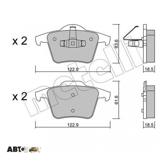 Тормозные колодки METELLI 22-0688-0, цена: 1 006 грн.