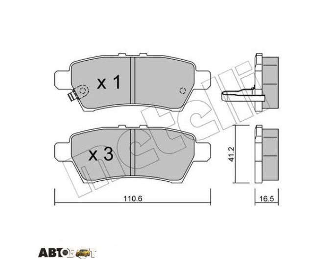 Тормозные колодки METELLI 22-0744-0, цена: 1 591 грн.