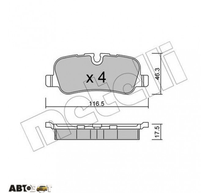 Монтажный комплект тормозных колодок METELLI 22-0694-0, цена: 1 068 грн.