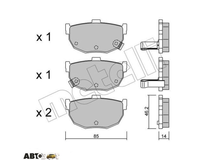 Тормозные колодки METELLI 22-0362-0, цена: 1 227 грн.