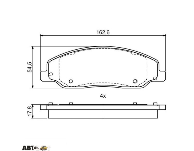 Тормозные колодки Bosch 0 986 495 406, цена: 2 933 грн.