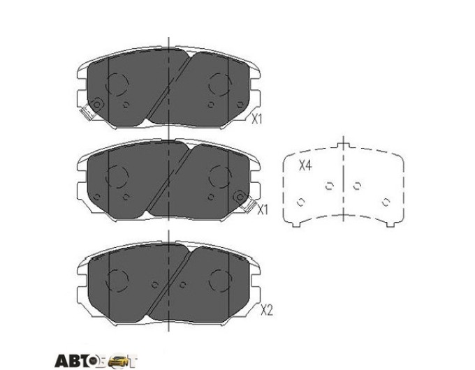 Тормозные колодки KAVO PARTS KBP-3020, цена: 1 760 грн.