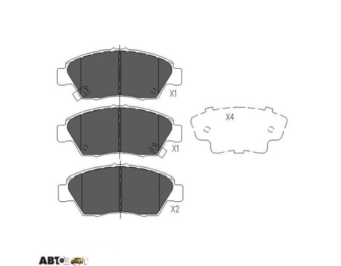 Гальмівні колодки KAVO PARTS KBP-2003, ціна: 1 799 грн.