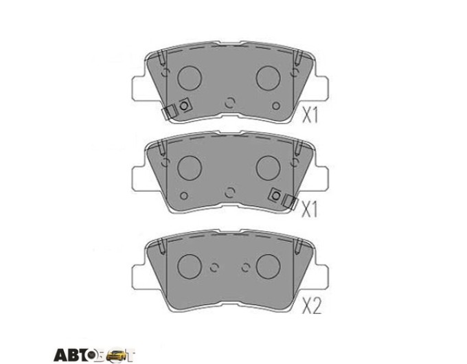 Тормозные колодки KAVO PARTS KBP-3053, цена: 1 497 грн.