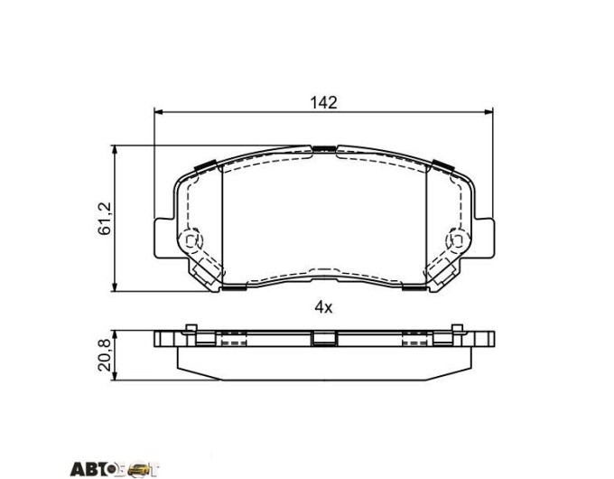 Гальмівні колодки Bosch 0 986 495 405, ціна: 3 342 грн.