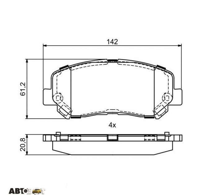 Гальмівні колодки Bosch 0 986 495 405, ціна: 1 838 грн.