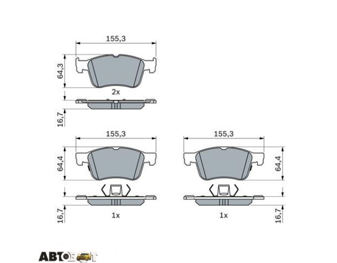 Тормозные колодки Bosch 0 986 424 885, цена: 3 847 грн.