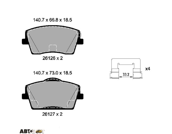 Гальмівні колодки Textar 2612601, ціна: 5 063 грн.