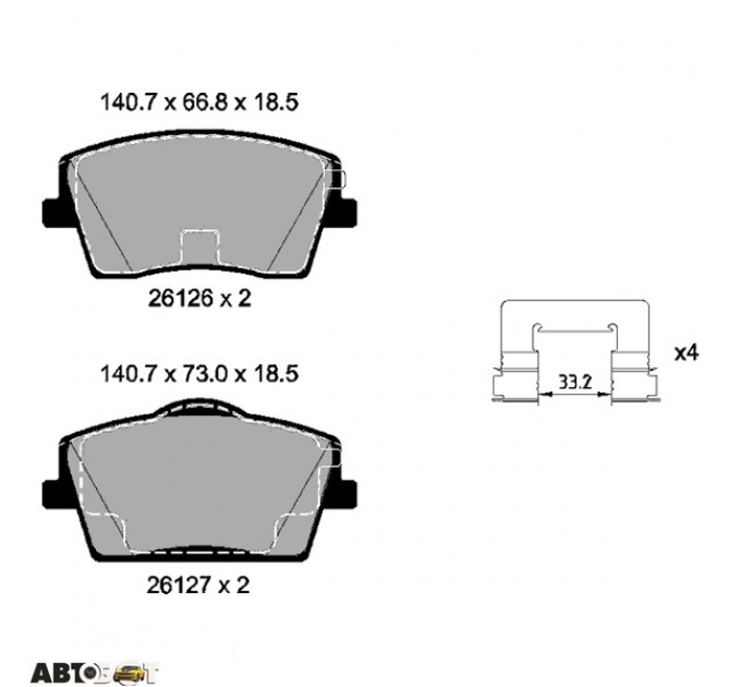 Тормозные колодки Textar 2612601, цена: 2 922 грн.