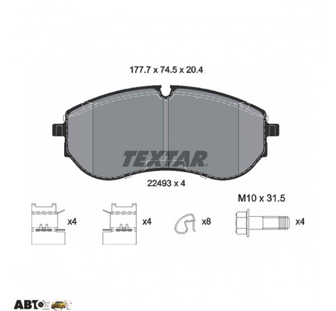 Тормозные колодки Textar 2249301, цена: 3 706 грн.